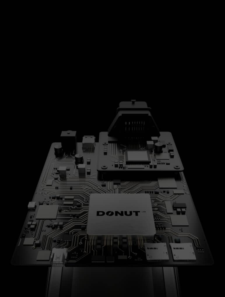 Close-up of a circuit board with 